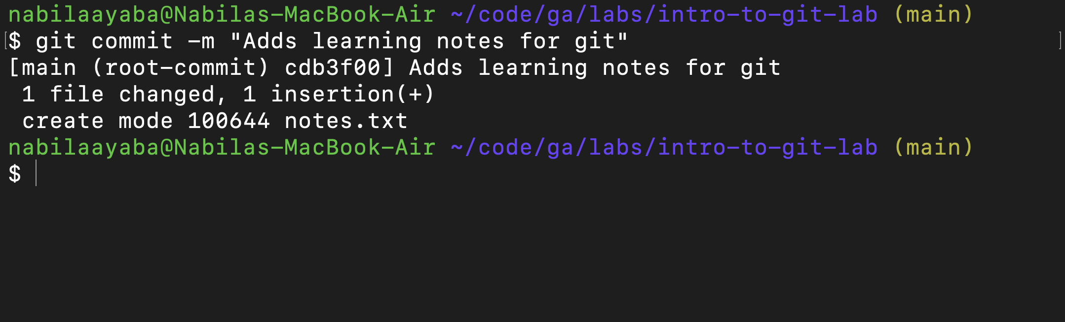 Intro to Git and GitHub Lab